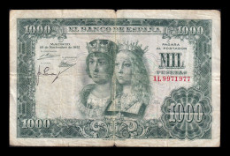 España Spain 1000 Pesetas Reyes Católicos 1957 Pick 149 Serie 1L Bc/Mbc F/Vf - 1000 Pesetas
