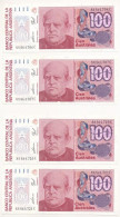 Argentína DN (1989-1990) 100A (4x, Ebből 2x2db Sorszámkövető) T:AU Argentina ND (1989-1990) 100 Australes C:AU Krause P# - Unclassified