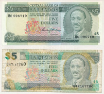 Barbados DN(1975) 5$ + 2007. 5$ T:F Az Egyik Szép Papír Barbados ND(1975) 5 Dollars + 2007. 5 Dollars C:F From Which One - Unclassified