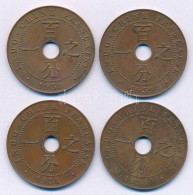 Francia Indokína 1938-1939. 1c Bronz (4db, 2xklf) T:XF,VF French Indochina 1938-1939. 1 Cent Bronze (4pcs, 2xdiff) C:XF, - Unclassified