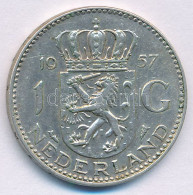 Hollandia 1957. 1G Ag "I. Julianna" T:XF  Netherlands 1957. 1 Gulden Ag "Juliana" C:XF  Krause KM#184 - Unclassified