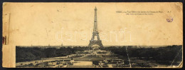 * Paris, Leporello Panorama Booklet With 17 Images: Eiffel Tower, Champs -Élysées, With Missing Pages (30,3 X 11,6 Cm) - Unclassified