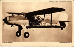 ** T2/T3 Fairey Albercore. British Single-engine Biplane Torpedo Bomber, H. M. Royal Air Force, Royal Navy Fleet Air Arm - Unclassified