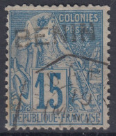 TIMBRE BENIN ALPHEE DUBOIS 15c BLEU SURCHARGE N° 6 OBLITERATION LEGERE - Gebruikt