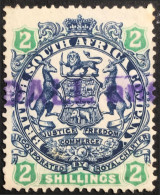 Southern Rhodesia 1896 #34 Fvf-u 2sh Dark Blue & Green On Buff Paper - Zuid-Rhodesië (...-1964)