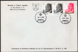 Castellón - Edi O 3857(2)+4699 - Perforado "R Y Ancla" - Covers & Documents