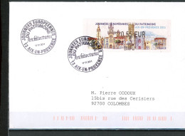 Delcampe - BT3-6  Timbres De Distributeur Sur Lettre De 2011 Aix En Provence    A Saisir !!! - Brieven En Documenten