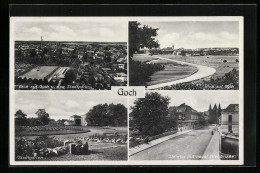AK Goch, Blick Auf Den Stadtpark, Steintor Mit Neuer Niersbrücke - Goch