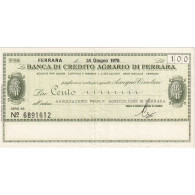 Italie, 100 Lire, 1976-06-24, SUP - [10] Checks And Mini-checks