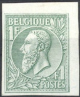 Delcampe - [(*) SUP] N° 51, 1F Vert Terne, Essai De Couleur (auteur Inconnu) - Coin De Feuile - Prove E Ristampe