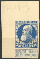 Delcampe - [(*) SUP] Grosse-barbe : 10 Non Dentelé Coin De Feuille - épreuve De La Planche En Bleu - Prove E Ristampe