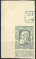 Delcampe - [(*) SUP] Grosse-barbe : 1F Non Dentelé Coin De Feuille + Inscriptions Partielle - épreuve De La Planche En Gris - Prove E Ristampe