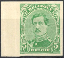 Delcampe - [* TB] N° 137AA, 5c Vert-bleu émeraude Type V Non Dentelé Bdf. Non Repris Au COB. Rarissime - 1911-1930