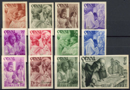 Delcampe - [(*) TB] N° 556/67, Orval, La Série Complète Avec Specimen - Verso Avec N° 2 (rare) - Cote: 350€ - 1941-1960