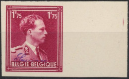 Delcampe - [(*) SUP] N° 832, Léopold III, Non Dentelé + Specimen - Bord De Feuille - 1941-1960