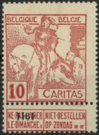 Delcampe - [* SUP] N° 98-Cu, 10c(+5c) Carmin Montald Avec Surcharge '1911' Renversée Et Déplacée. Certificat Photo - Cote: 1825€ - Altri & Non Classificati