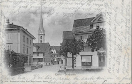 KERNS ► Alte Dorfstrasse Mit Dorfteil Bei Der Kirche Anno 1907 - Kerns