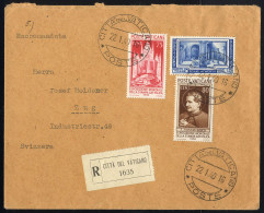 Delcampe - Cover 1940, Lettera Raccomandata Del 22.1.40 Per Zug (Svizzera) Affrancata Per 2,80 L., Sass. 51,52,60 - Other & Unclassified