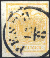 O 1850, 1 Kr. Orange In Type Ia, Entwertet "PESTH 1./8", Befund Goller, ANK 1b / HP - Other & Unclassified