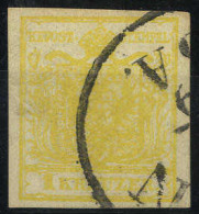 O 1854, 1 Kr. MPIII Zitronengelb Auf Briefstück, Befund Strakosch (ANK 1MIII) - Other & Unclassified