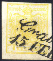 O 1854, 1 Kr. Zitronengelb In Type III MP, Entwertet Graz, ANK 1b - Other & Unclassified