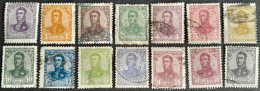 Argentine Argentina 1908 San Martin Yvert 132 133 134 135 136 137 138 139 141 142 143 144 145 146 O/* Used/MH - Gebruikt