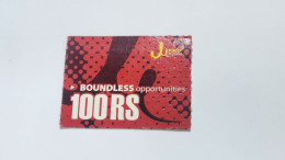 NEPAL-(NP-MER-REF-0006)-Red Pattern-(100)-max Retail 102, Mini Card-(4)(253-207-934-3140)(RS.100 RUPIA NEPAL)-good Card - Nepal