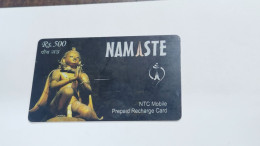 NEPAL-(NP-NTC-REF-0002A)-Namaste-(21)(NEPAL TELECOM)(Rs.500)(9101702180016)(31/12/2006)-prepiad  Card - Nepal