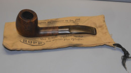 -BELLE PIPE SAINT CLAUDE ROPP Bois De BRUYERE Avec Son Petit SAC COLLECTION   E - Bruyerepfeifen