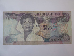 Rare Year! Ghana 100 Cedis 1984 Banknote Good Conditions See Pictures - Ghana