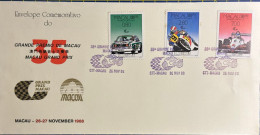 MACAU 1988 35TH MACAU GRAND PRIX OFFICIAL FDC VERY FINE COND.SOME TONING ON 1 STAMP - FDC