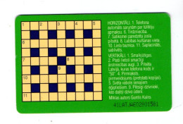 Mots Croisés Jeu Télécarte Lettonie Phonecard (KV 433) - Lituania