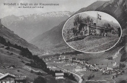 LINTHAL ► Mehrbildkarte Wirtschaft Zum Bergli An Der Klausenstrasse Mit Ausblick Auf Linthal Anno 1920 - Linthal