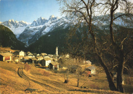 SOGLIO, VAL BREGAGLIA, TOWER, MOUNTAIN, LANDSCAPE, BIBLE QUOTE, POSTCARD, SWITZERLAND - Soglio