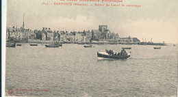 Delcampe - BA  177 - C P A   BARFLEUR   (50)  RETOUR DU CANOT DE SAUVETAGE - Barfleur