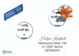Nederland Netherlands 2024 Rhenen Iris Flower Special Form Keukenhof Cover - Briefe U. Dokumente