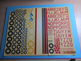 525-5 Décal Pour Maquette Plastique ANNEES 60/70 Planche HISAIRDEC Ech.72e 48eTRES GRANDE PLANCHE MARQUAGES R.A.F. 39-45 - Transfer