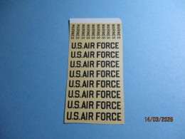 525-5 Décal Pour Maquette Plastique ANNEES 60/70 Planche HISAIRDEC Ech.72e PLANCHE USAF LETTRES NOIRES - Transfer