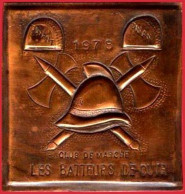 ** PLAQUE  POMPIERS  DINAN  1978 ** - Firemen