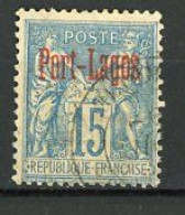 PORT-LAGOS  Yv. N° 3  (o) 15c  Surcharge Carmin  Cote  90  Euro BE   2 Scans - Gebruikt