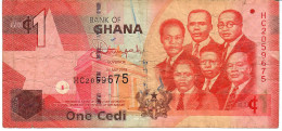 GHANA P37g 1 CEDI 1.7.2015  #HC        F-VF - Ghana