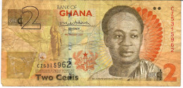 GHANA P37Ad  2  CEDIS 4.8.2017  #CZ  Signature 15     F-VF - Ghana