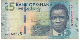 GHANA P44a  5  CEDIS 4.8.2017  #AV      F-VF - Ghana
