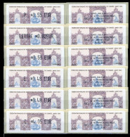 BT4-1 Timbres De Distributeur 6 Vignettes + 6 Reçus Nancy 2005 - 1999-2009 Vignettes Illustrées