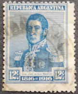 Argentine Argentina 1916 San Martin Centenaire De L'indépendance 1816-1916 Yvert 203 O Used - Gebruikt