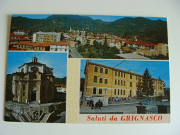 SALUTI DA GRIGNASCO - VEDUTE - NOVARA        QSL  CORRISPONDENZA   Amateur   Radio Amateurs   QSL RADIO CARD  QXL - CB