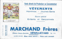 BUVARD Neuf ANNES  50's  MARCHAND FRERES HENIN LIETARD DEVINETTE - Kleding & Textiel