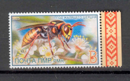 Label Transnistria 2025 Year Of The Stinging Hornet  Bees 1v**MNH - Vignettes De Fantaisie