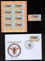 Label Transnistria 2025 Year Of The Stinging Hornet  1v**MNH + Sheet**MNH + FDC - Vignettes De Fantaisie