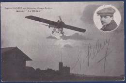 CPA Autographe Signature Aviation Aviateur Eugène Gilbert Non Circulée - Aviators & Astronauts